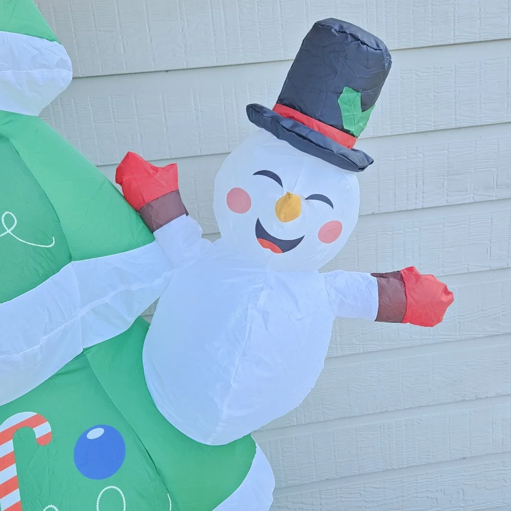 LED Airblown 7Ft Christmas Tree Inflatable Santa Star Presents Snowman Reindeer